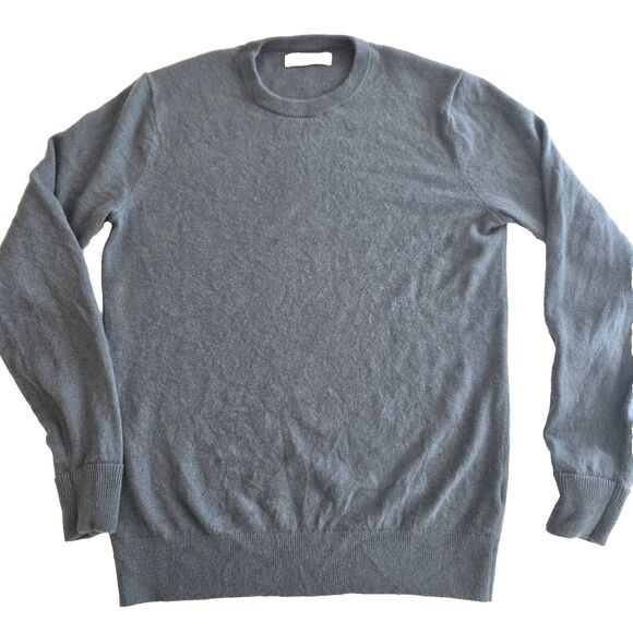 EVERLANE Blue-Gray Cashmere Crewneck Pullover Sweater Top Women's Size M - Picture 1 of 7